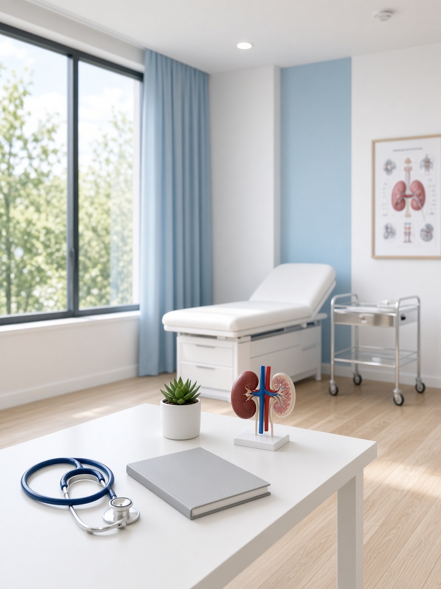 Cabinet medical modern, pregătit pentru consultații urologice în Iași